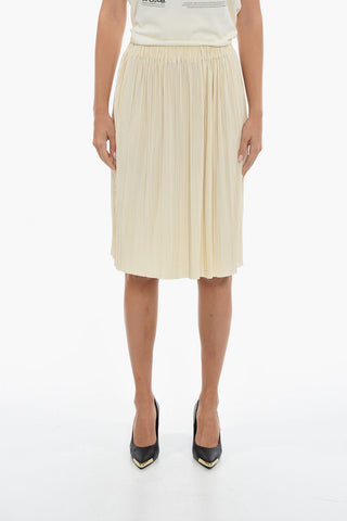 Pleated UMA Flared Skirt with Drawstring Waist