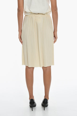 Pleated UMA Flared Skirt with Drawstring Waist