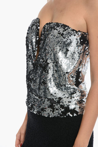 Sequined MANDY Top with Sweetheart Neckline