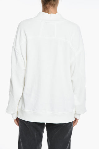 Turtleneck Maxi Sweatshirt with Embroidery