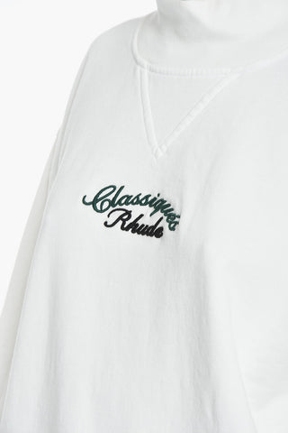 Turtleneck Maxi Sweatshirt with Embroidery