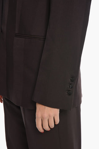 Jacquard Wool Striped Blazer