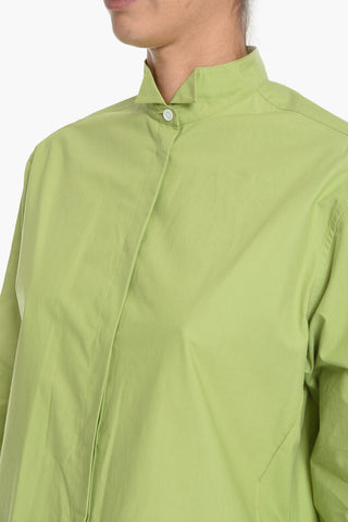 Chemisier in Cotone con Collo Wing-tip