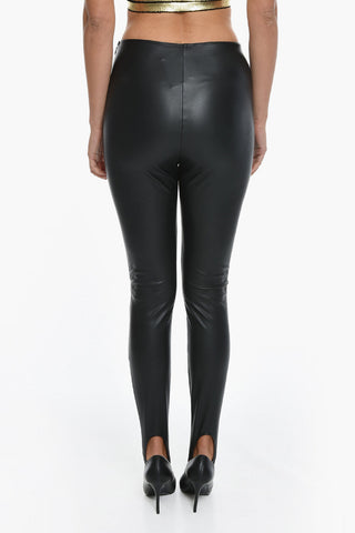 AMINA MUADDI Vegan Leather Leggings