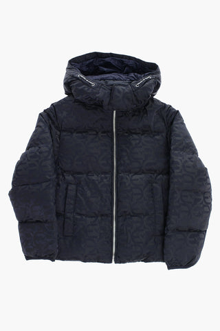EMPORIO All-Over Logo Nylon Down Jacket
