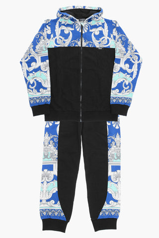 Baroque Motif Joggers and Hoodie Set