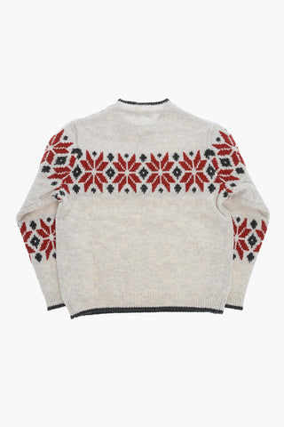 Maglia Girocollo in Lana Ricamata