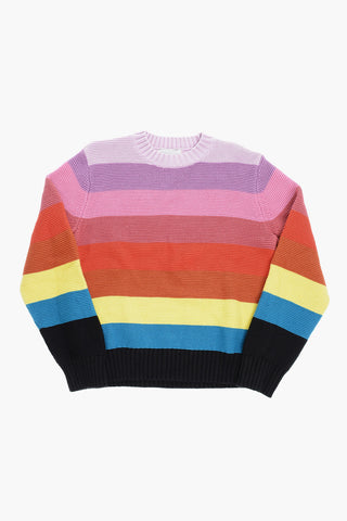 Multicolor Striped Crew-neck Sweater