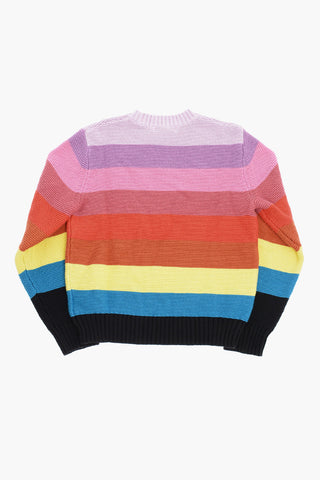 Multicolor Striped Crew-neck Sweater