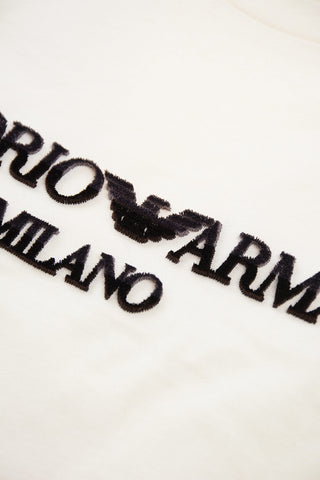 EMPORIO Long Sleeve Crew-Neck T-shirt with Velvet Logo