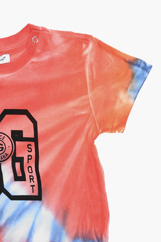 Tie Dye Effct Crew-Neck T-shirt