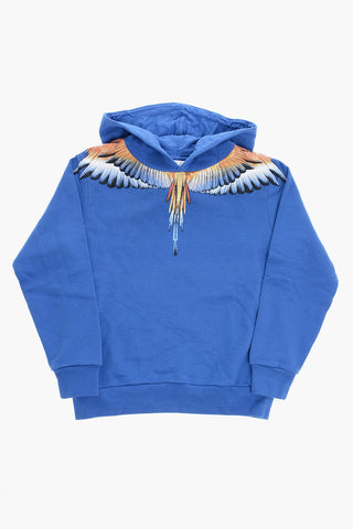 Fleeced-Cotton ICON Hoddie with Wings-Print