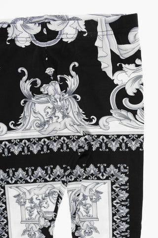 Leggings Bicolore in Motivo Barocco
