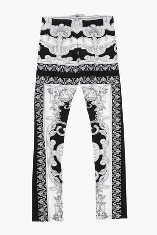Leggings Bicolore in Motivo Barocco