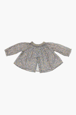 Cotton Floral-Motif Blouse