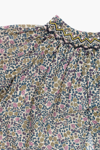 Cotton Floral-Motif Blouse