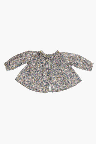 Cotton Floral-Motif Blouse