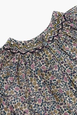 Cotton Floral-Motif Blouse