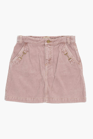 Corduroy Skirt with Golden Details