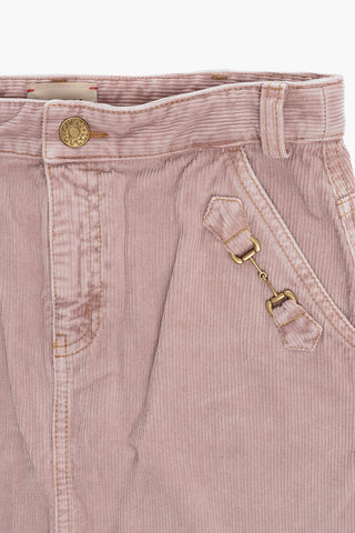 Corduroy Skirt with Golden Details