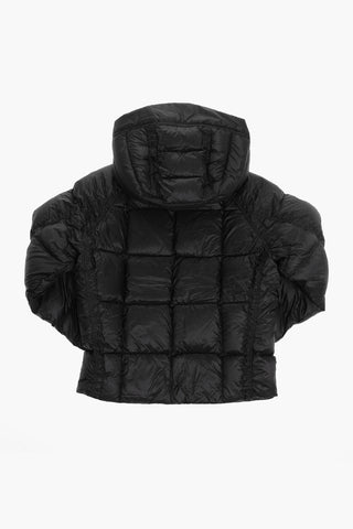 Rip Stop Checked Padded Jacket with Hood