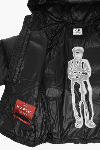 Rip Stop Checked Padded Jacket with Hood