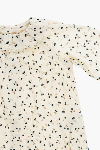 Vestito con Stampa Ciliegie con Volant