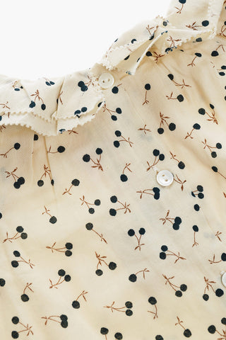 Vestito con Stampa Ciliegie con Volant