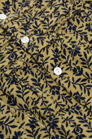 Floral-Motif Velvet Dress