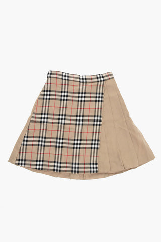 Gonna A Portafoglio in Twill di Lana 