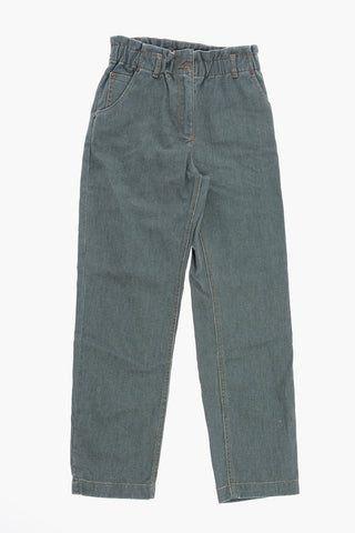 high-Waist Jeans with Belt Loops
