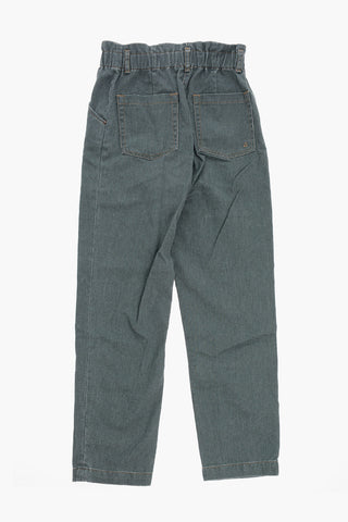 high-Waist Jeans with Belt Loops