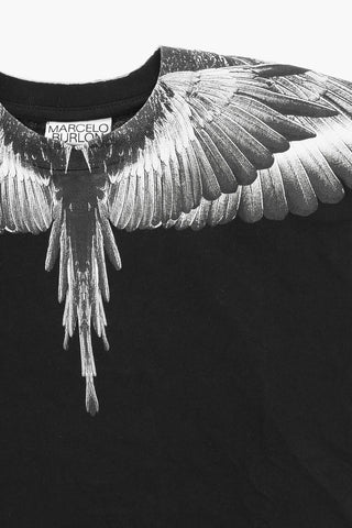 Cotton ICON Crew-Neck T-shirt with Wings Print