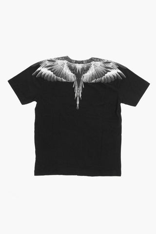 Cotton ICON Crew-Neck T-shirt with Wings Print