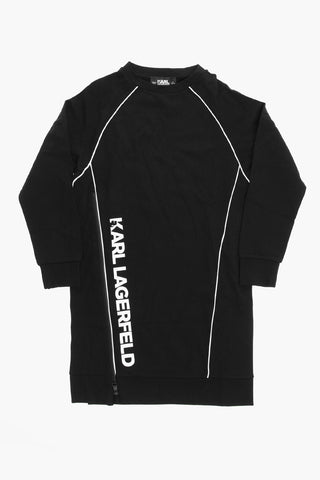 Vestito  In Tinta Unita con Dettagli a Contrasto