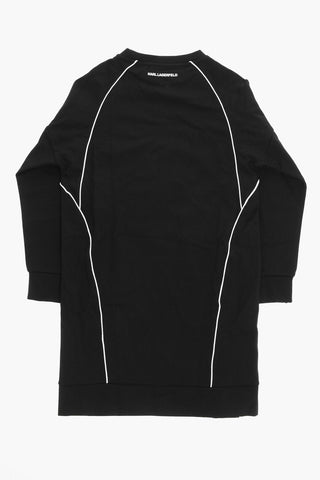 Vestito  In Tinta Unita con Dettagli a Contrasto