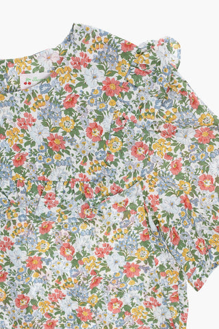Camicia In Motivo Floreale con Volant