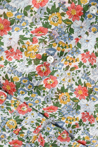 Camicia In Motivo Floreale con Volant