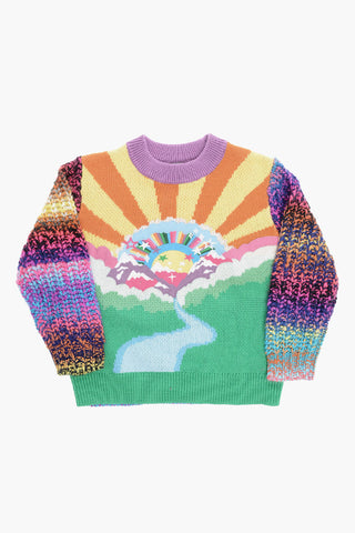 Maglia Girocollo con Ricamo Frontale