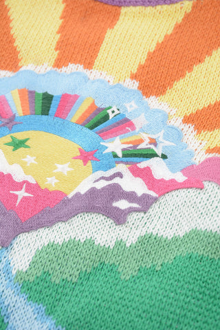 Maglia Girocollo con Ricamo Frontale