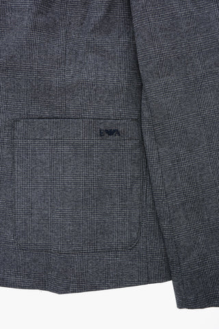 EMPORIO District Check Motif Side Vents 3-Button Suit