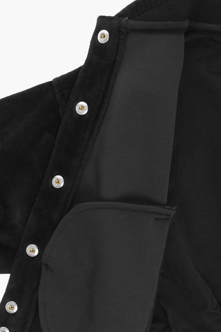 Velvet Bomber with Silver Buttons