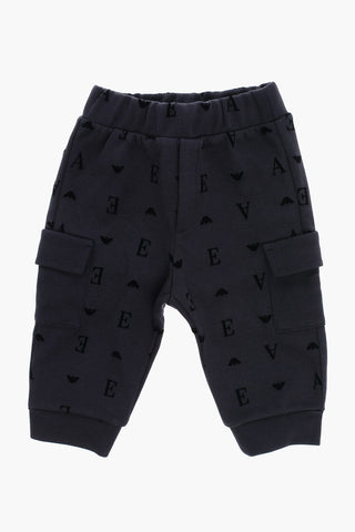 EMPORIO Set Felpa e Joggers in Tinta Unita con Monogram All-Over