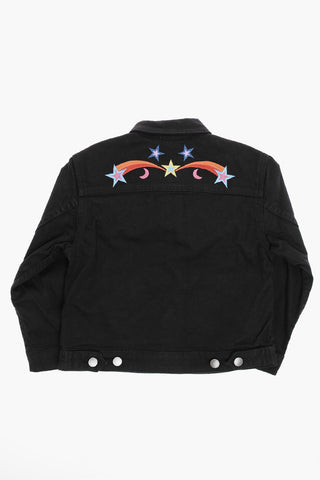 Embroidered Stretch Denim Jacket