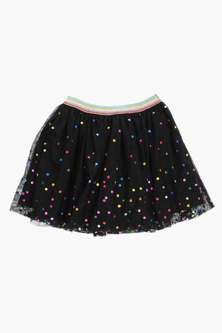 Polka Dots Tulle Skirt with Lurex Waistband