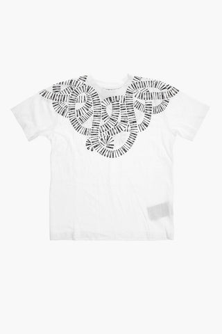Crew-neck T-Shirt with Contrasting Print