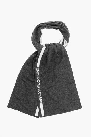 EMPORIO Two-Tone Scarf with Contrasting Logo
