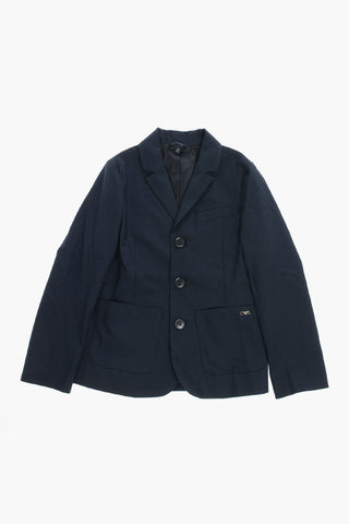 EMPORIO blazer a 3 Bottoni con Tasche a toppa
