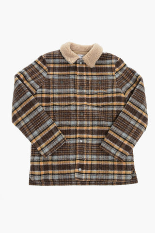 Plaid Motif Jacket with Double Breast Pocket