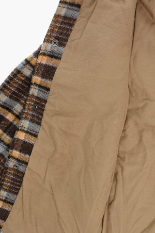 Plaid Motif Jacket with Double Breast Pocket